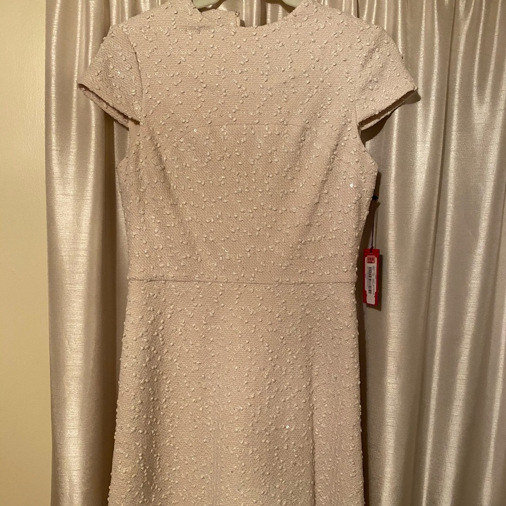 Vince Camuto A-line Cream Mini Dress
